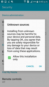 install vidmate unknown source